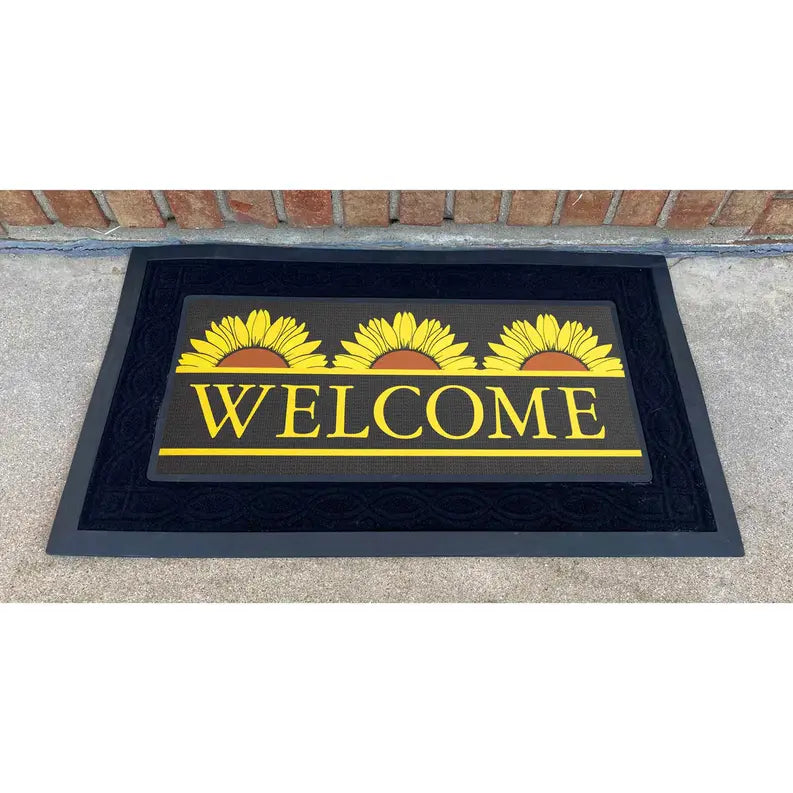 Doormat Insert Welcome Sunflower Dicksons Inc