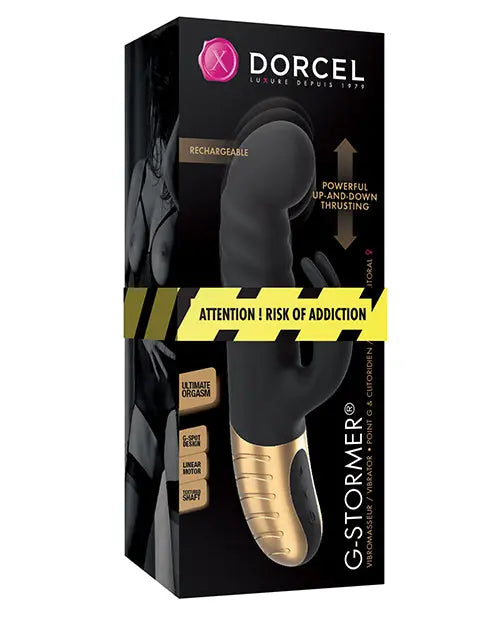 Dorcel G-stormer Thrusting G Spot Rabbit - Black/gold - GreatEagleInc