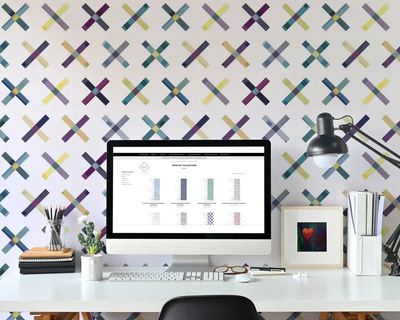 Dot Your I's' Geometric Peel & Stick Wallpaper SBC-LTD