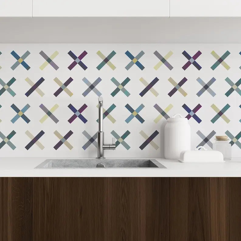 Dot Your I's' Geometric Peel & Stick Wallpaper SBC-LTD