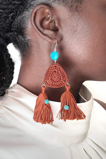 Double Tassel Earrings Sysaic Knotz