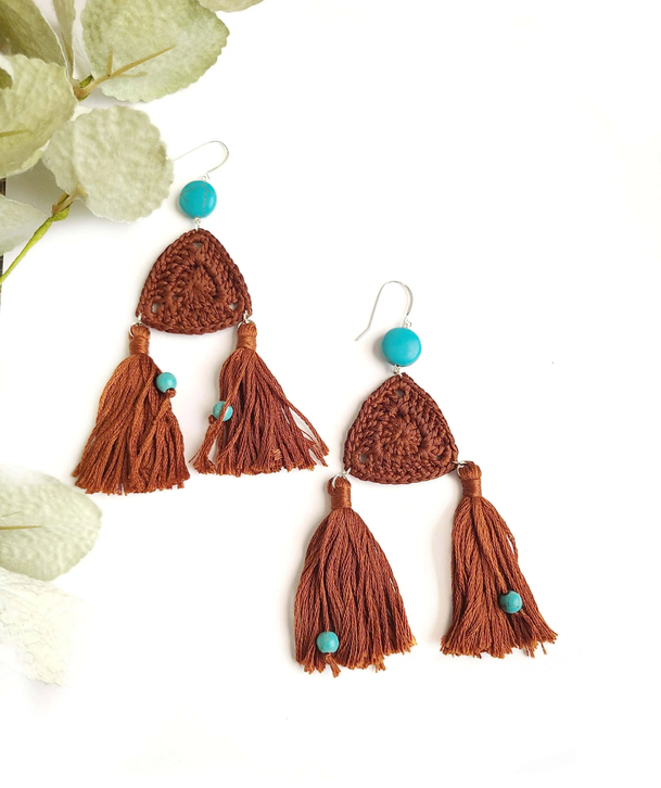 Double Tassel Earrings Sysaic Knotz