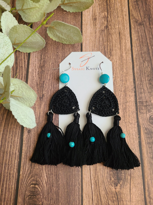 Double Tassel Earrings Sysaic Knotz