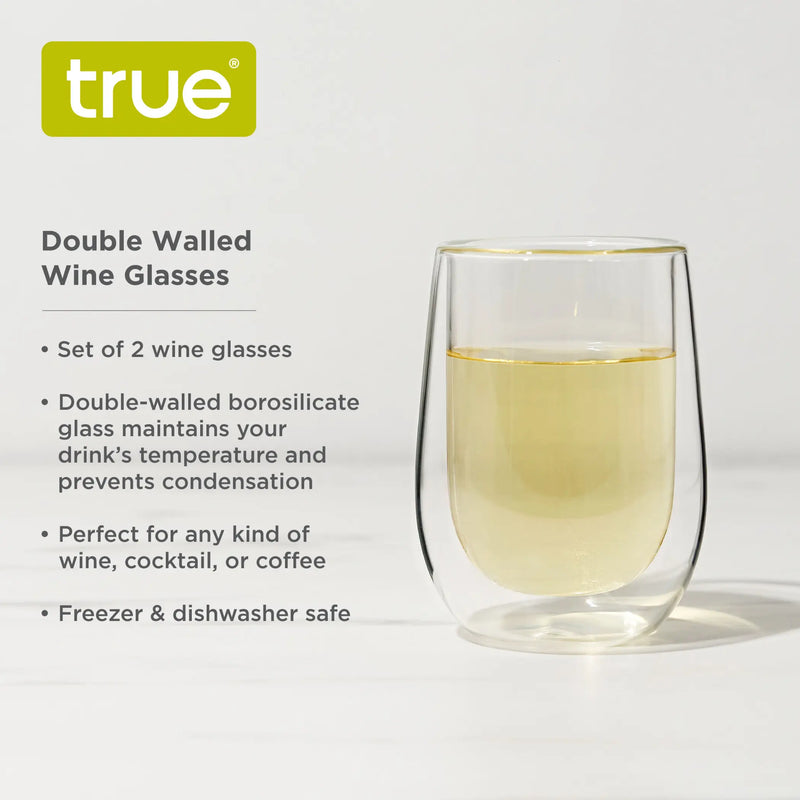Double Walled Wine Glasses by True True
