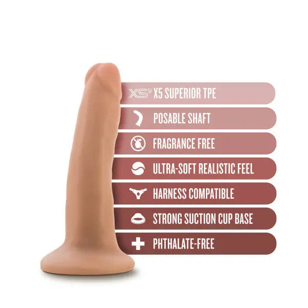 Dr. Skin Plus 5in Poseable Dildo Blush Novelties