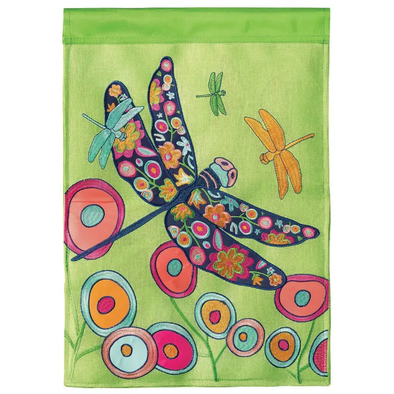 Dragonflies Burlap Garden Flag Dicksons Inc