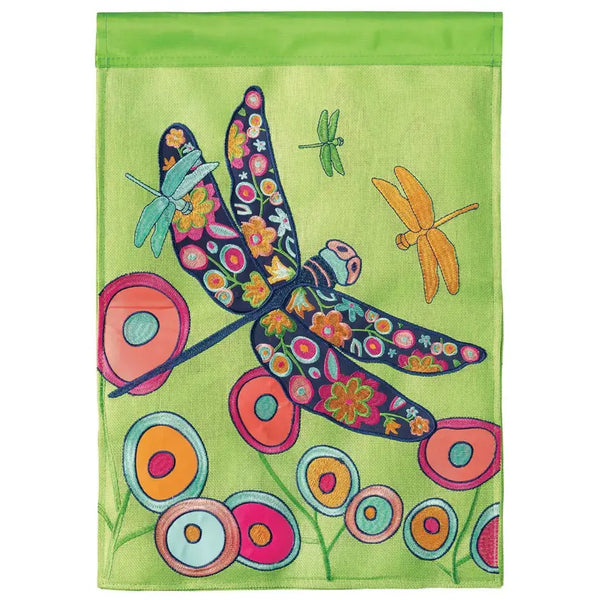 Dragonflies Burlap Garden Flag Dicksons Inc