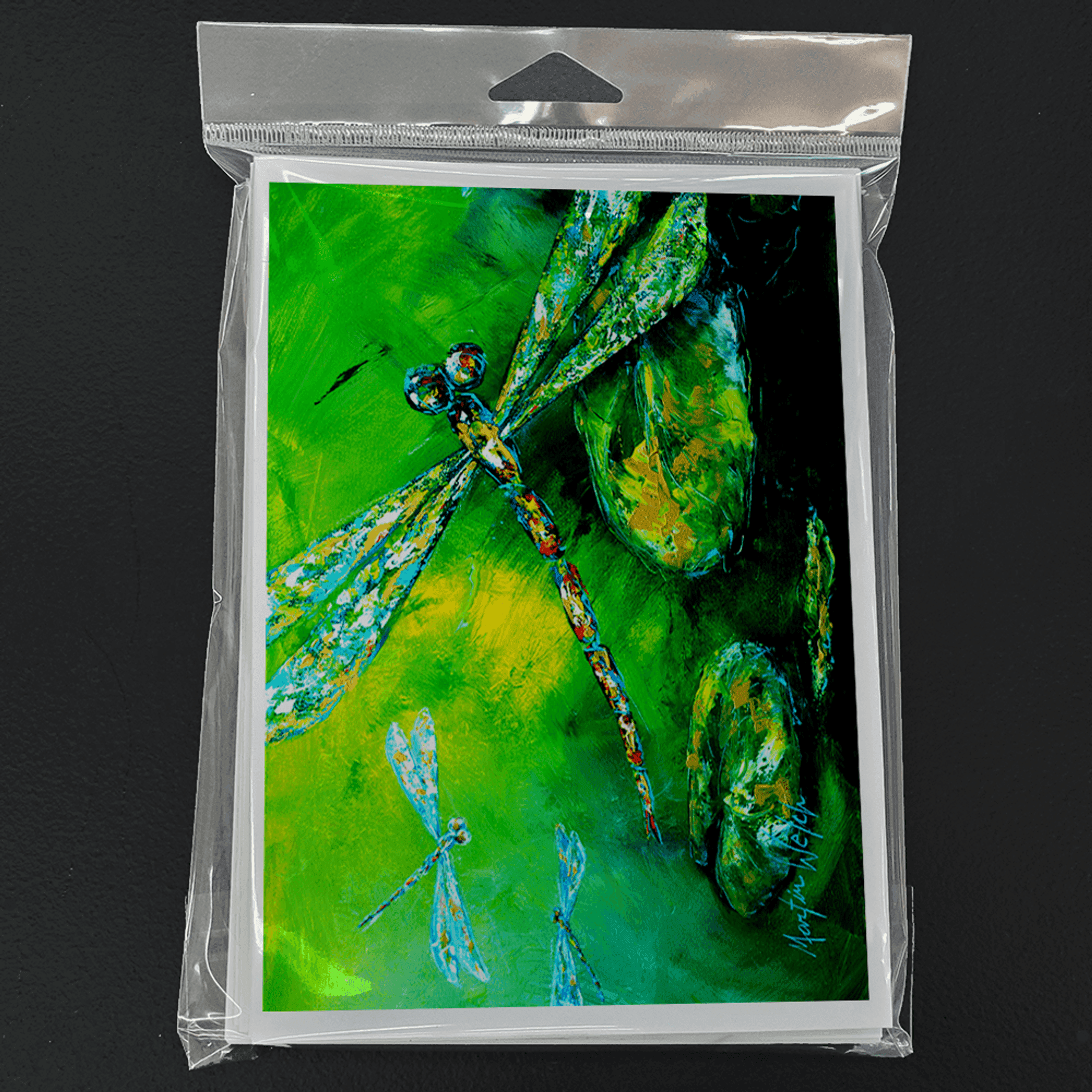 Dragonfly Summer Flies Greeting Cards Pack of 8 Caroline's Treasures