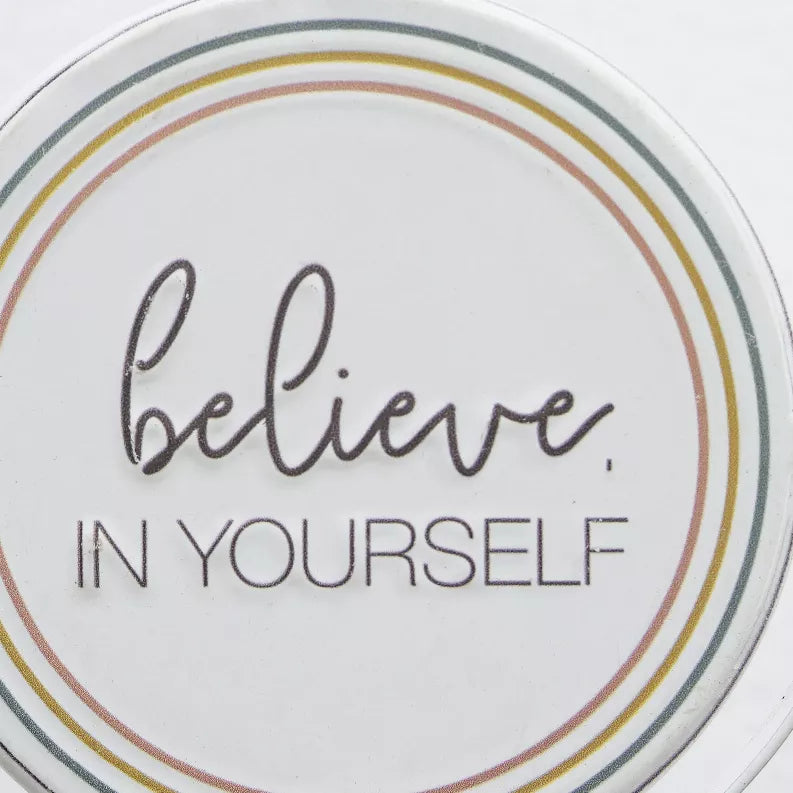 Dream/Believe in Yourself-2 Sided Rotating Metal Table Top Decoration- Embossed Metal Signs for Home Decoration-6 x 2.5 x 7.875 Inches Paris Loft Inc