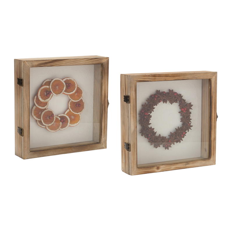Dried Fruit Wreath Shadow Box Melrose International
