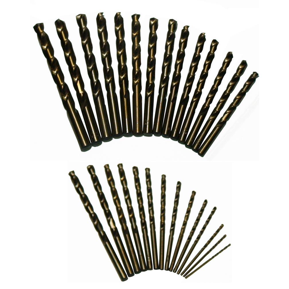 Drill America 1/16-1/2x64ths Cobalt Set In Plastic Case DRILL
