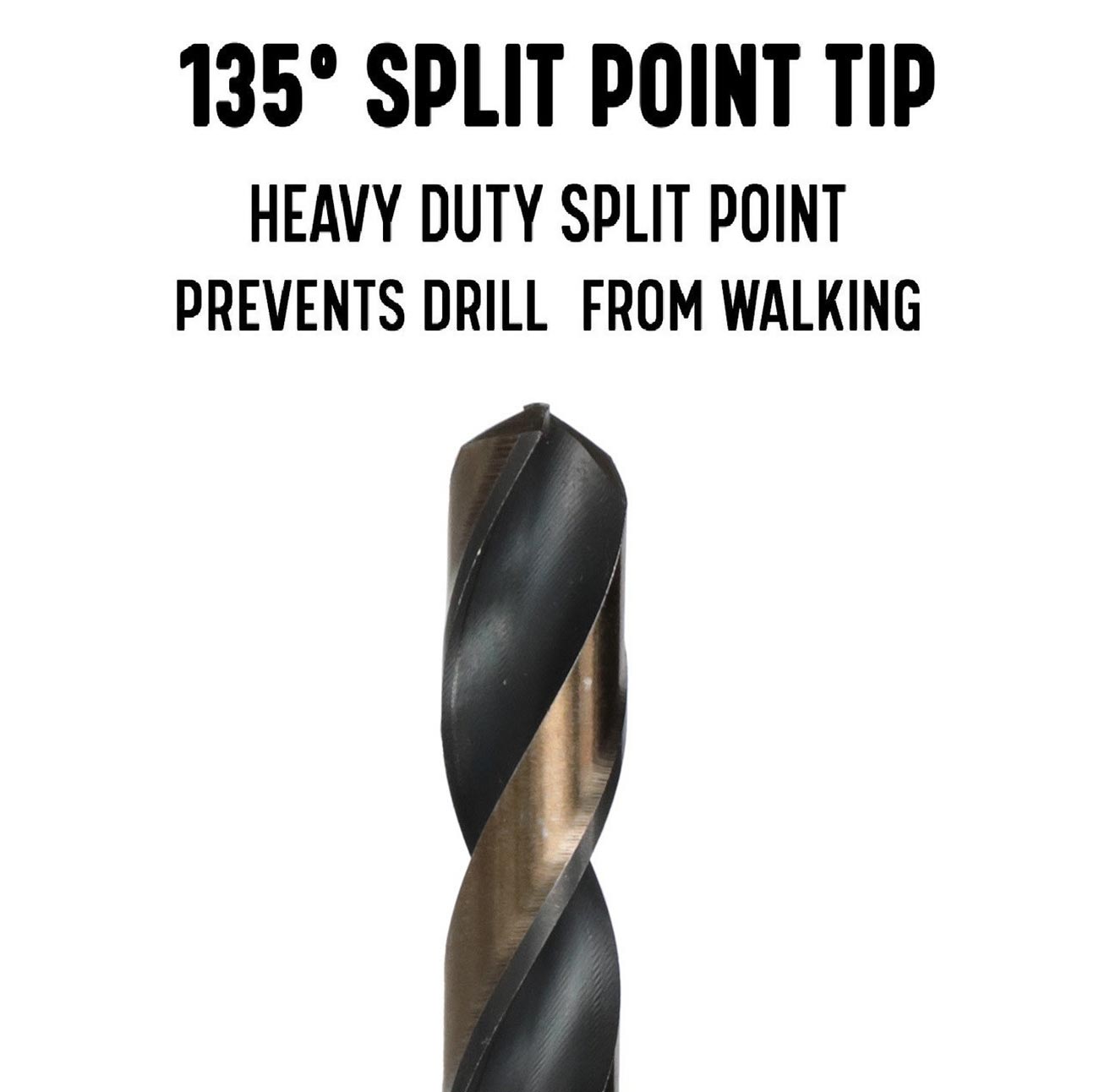 Drill America 7/8" Reduced Shank Hss Black & Gold Contractor Drill Bit With 3-flat Shank DRILL