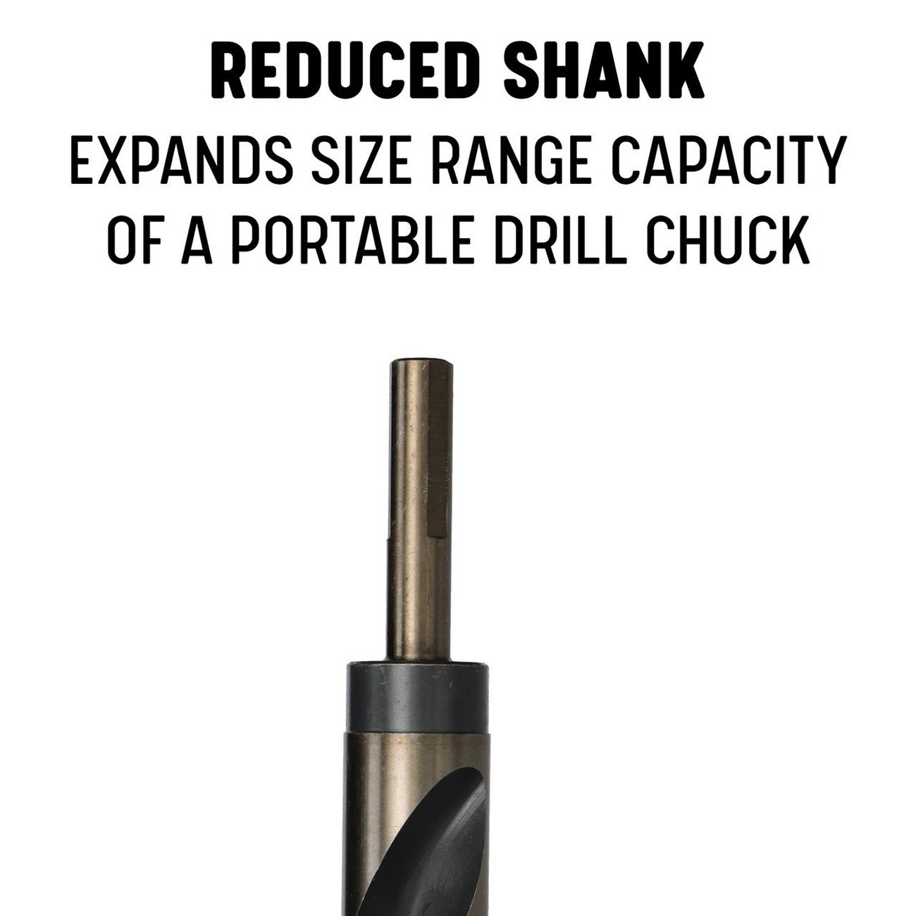 Drill America 7/8" Reduced Shank Hss Black & Gold Contractor Drill Bit With 3-flat Shank DRILL