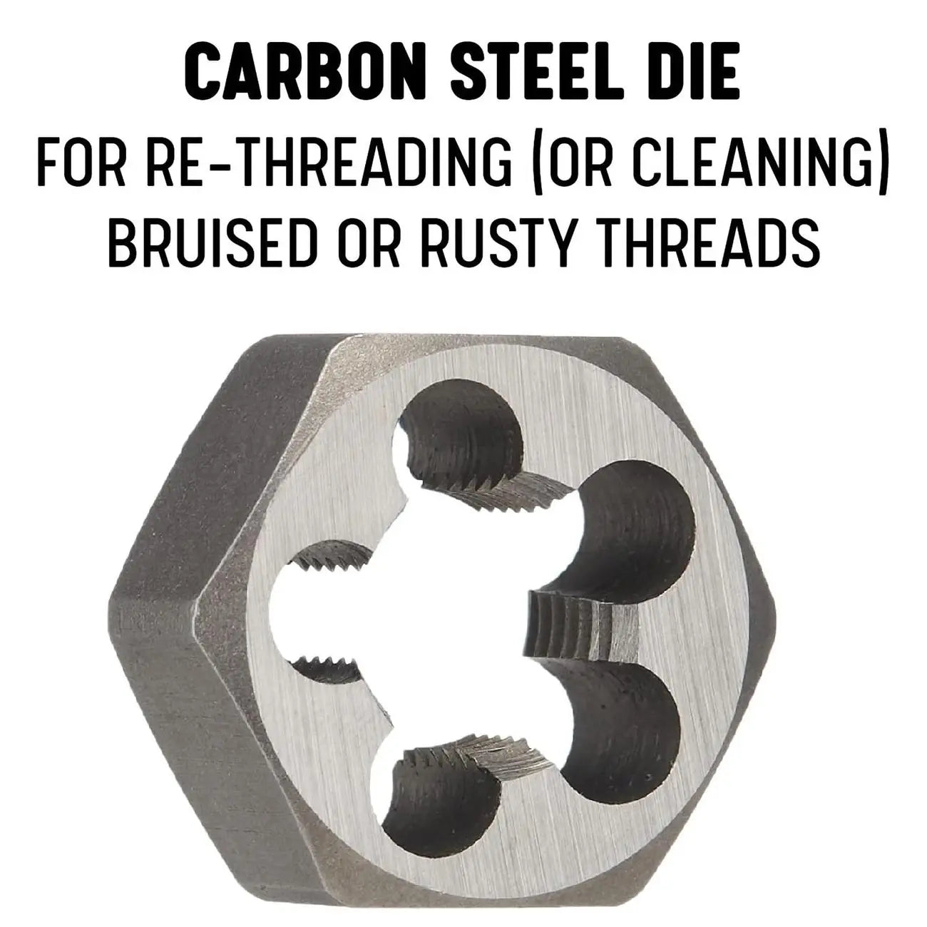 Drill America M18 X 1.5 Carbon Steel Hex Rethreading Die DRILL