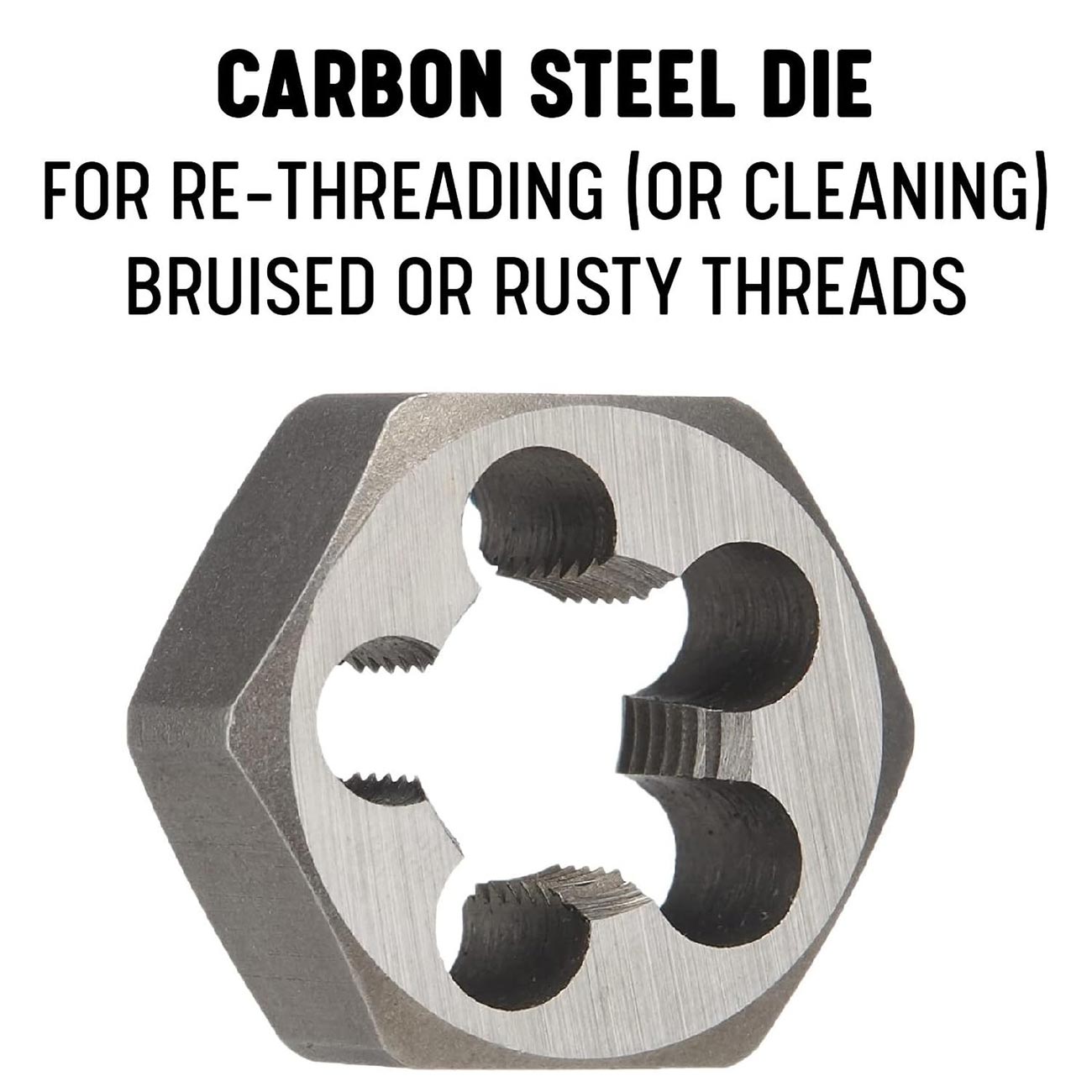 Drill America M18 X 1.5 Carbon Steel Hex Rethreading Die DRILL
