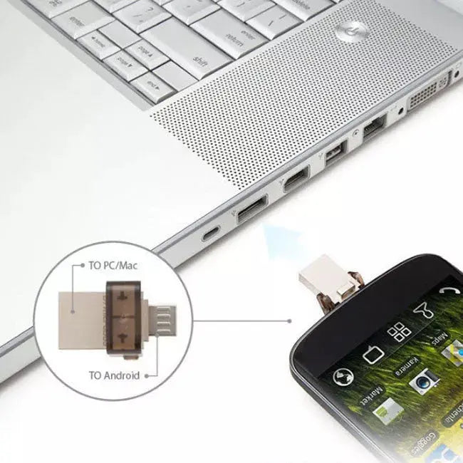 Dual Port Micro USB Flash Storage Memory Drive Vista Shops