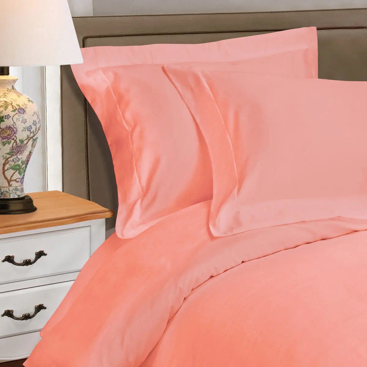 Dusty Rose King Cotton Washable Duvet Cover Set With Two Shams Homeroots Bed & Bath