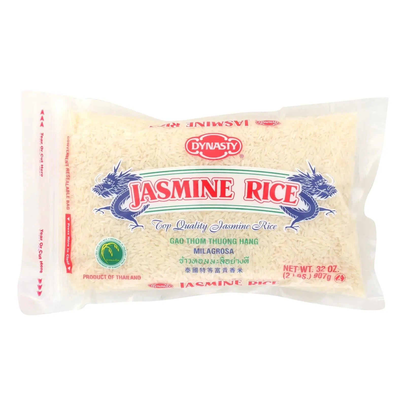 Dynasty Rice - Jasmine - Case Of 12 - 2 Lb. Dynasty