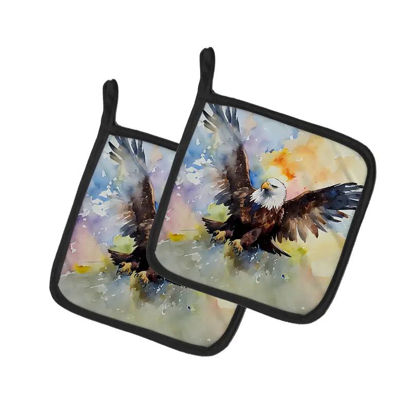 Eagle Pair of Pot Holders Caroline's Treasures