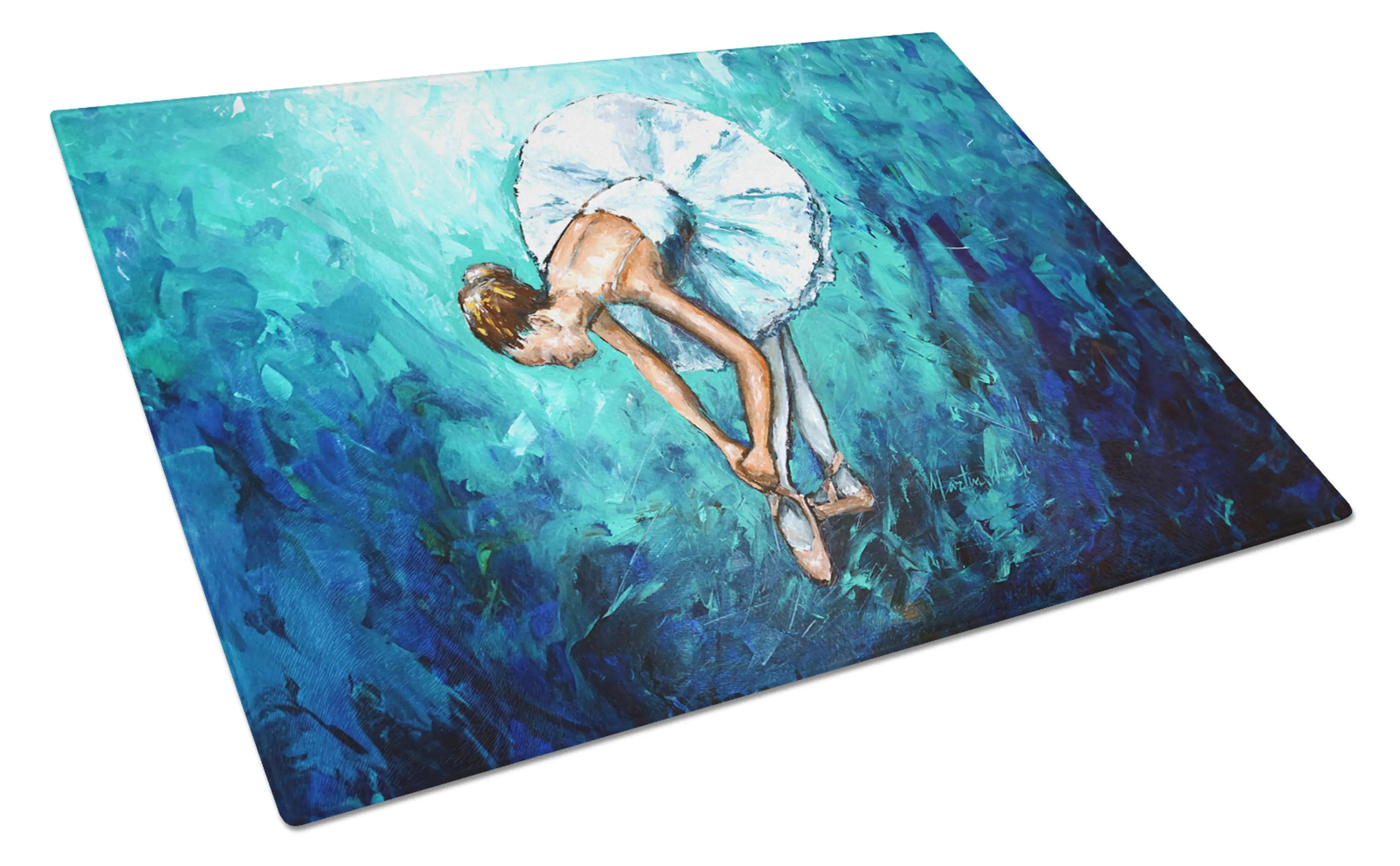 Early Practice Ballet Glass Cutting Board Caroline's Treasures