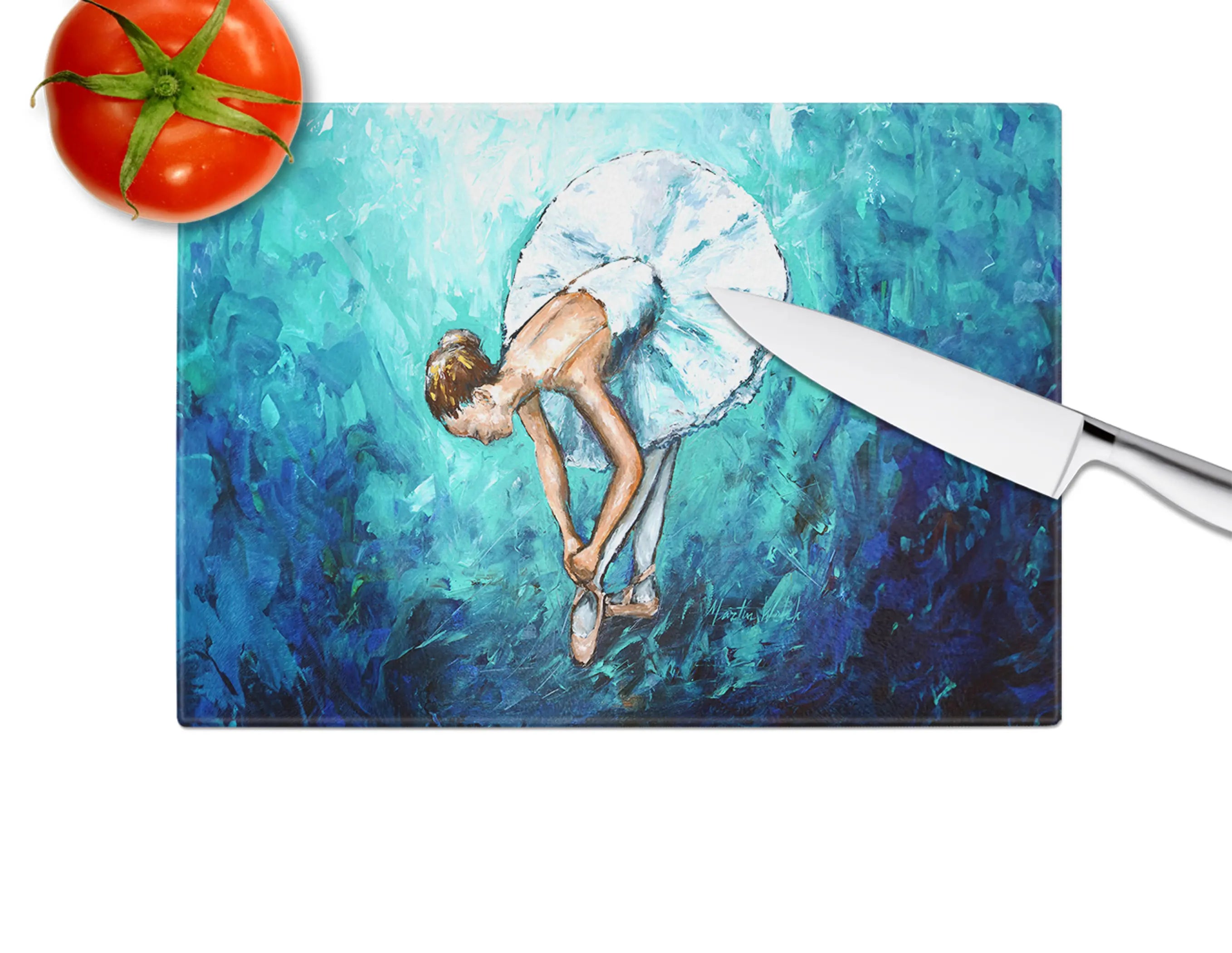 Early Practice Ballet Glass Cutting Board Caroline's Treasures