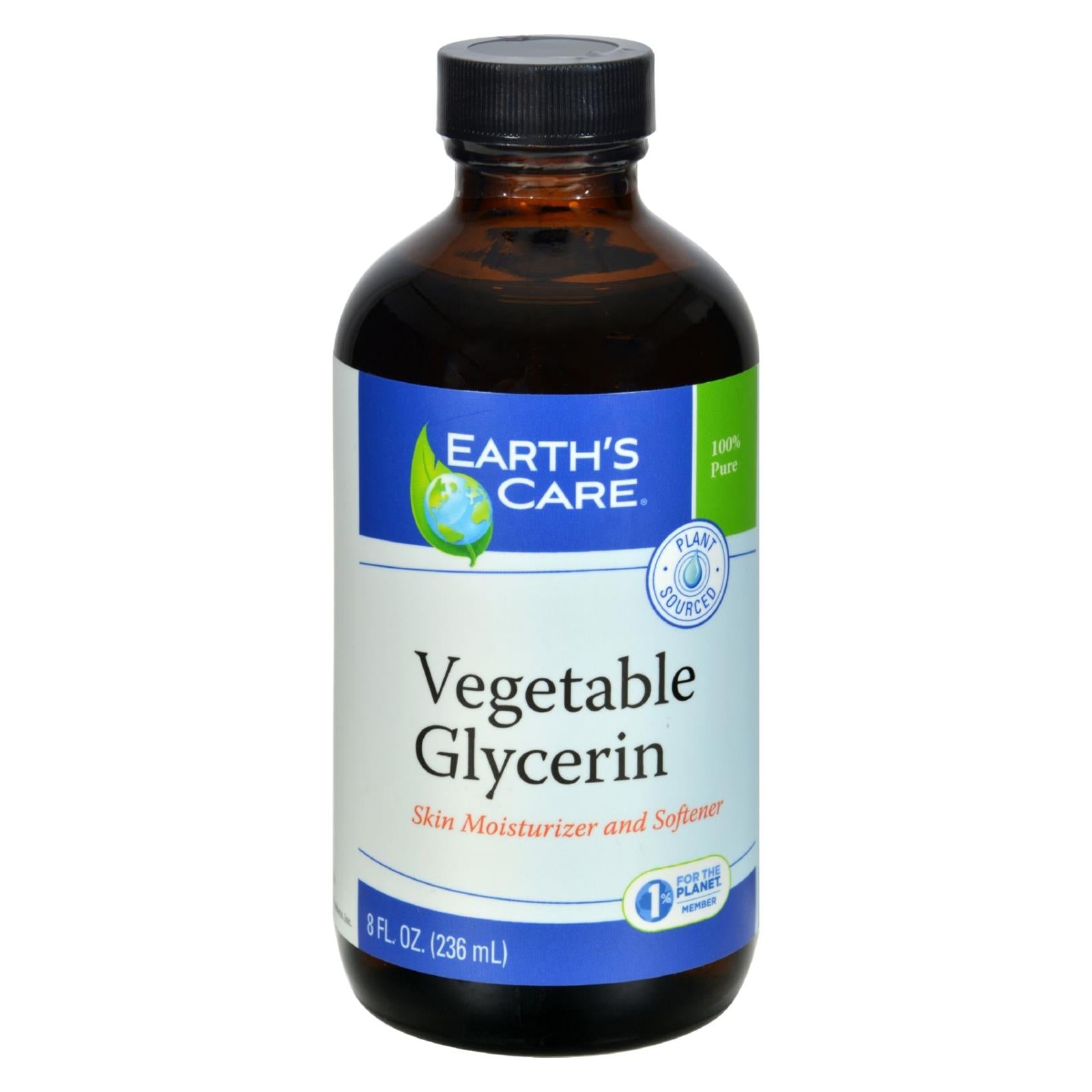Earth's Care 100% Natural Vegan Glycerin - 8 Fl Oz Earth's Care