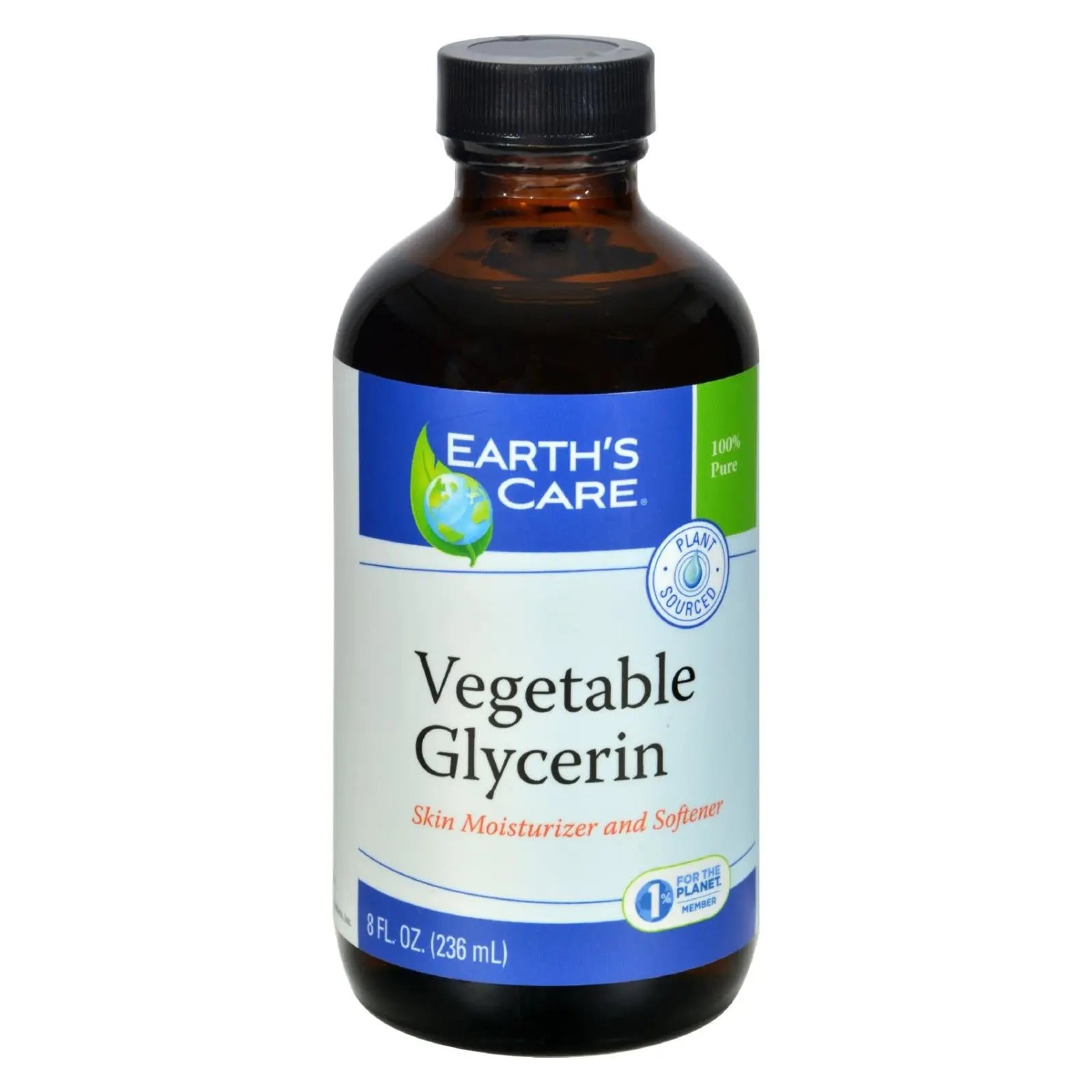 Earth's Care 100% Natural Vegan Glycerin - 8 Fl Oz Earth's Care