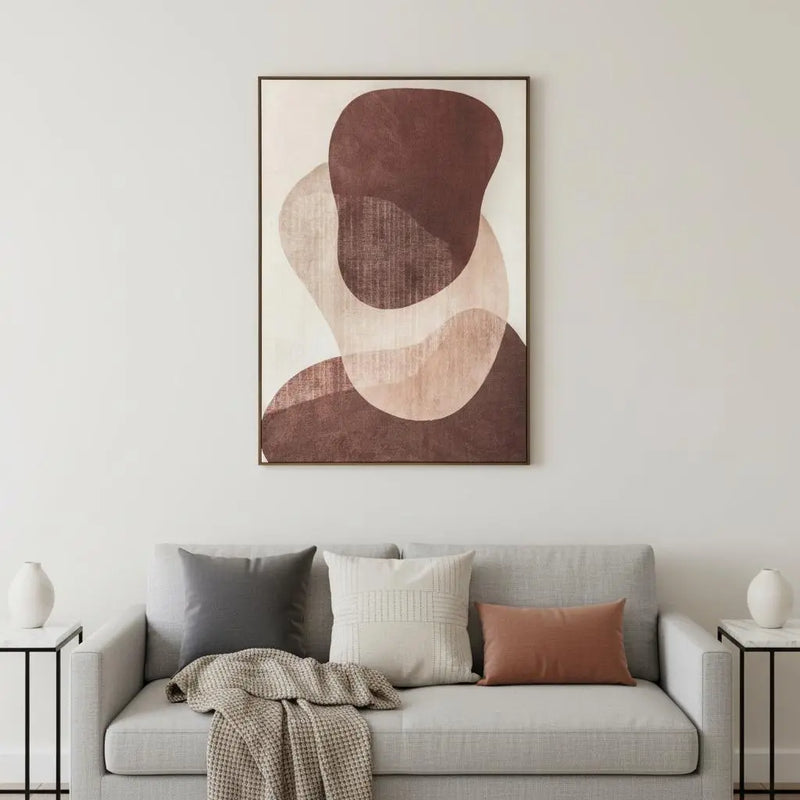 Earthen Strata II Hand Painted Dark Brown Floater Frame Wall Art Homeroots Home Decor