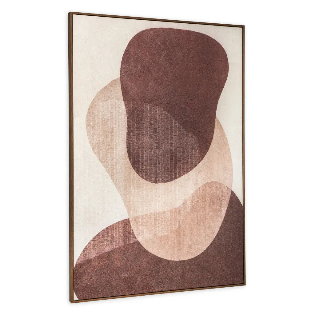 Earthen Strata II Hand Painted Dark Brown Floater Frame Wall Art Homeroots Home Decor