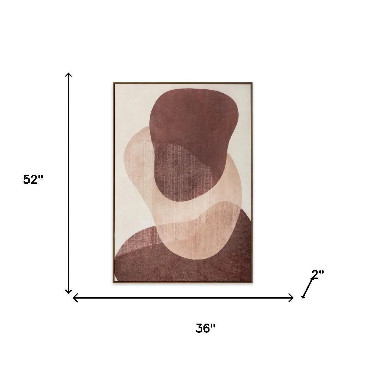 Earthen Strata II Hand Painted Dark Brown Floater Frame Wall Art Homeroots Home Decor