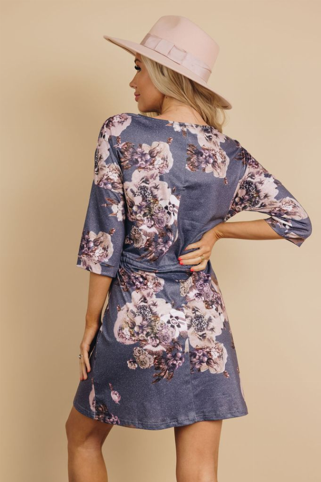 Earthside Floral Dress Stay Warm in Style