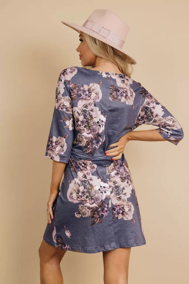Earthside Floral Dress Stay Warm in Style