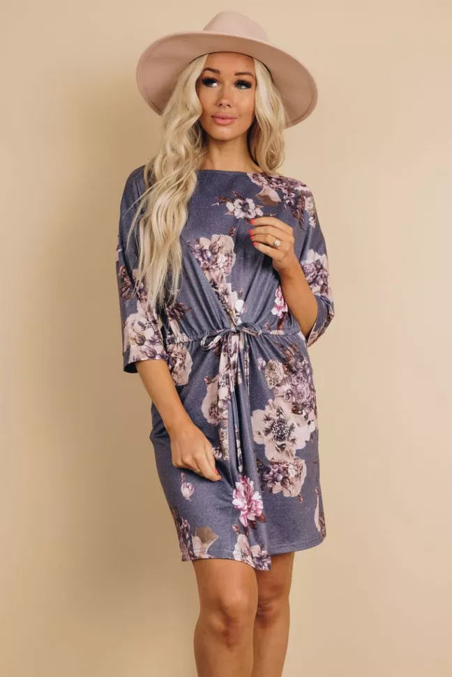 Earthside Floral Dress Stay Warm in Style