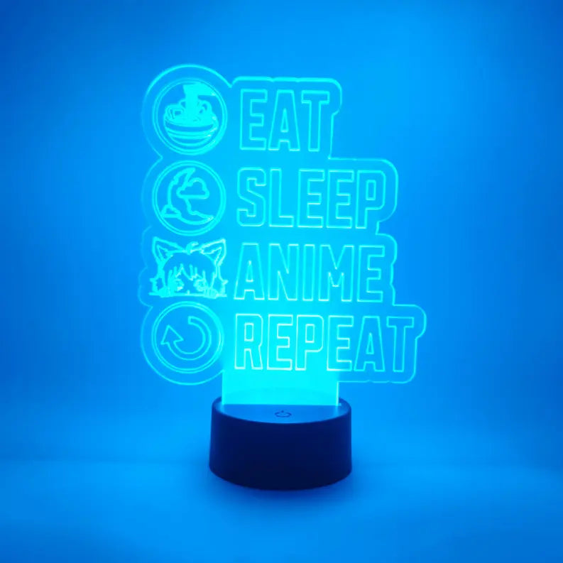 Eat, Sleep, Anime LED Accent Light The 308 Collective