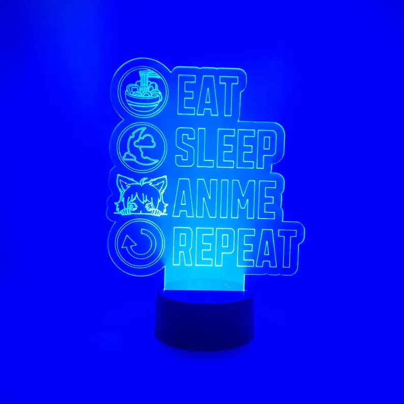Eat, Sleep, Anime LED Accent Light The 308 Collective