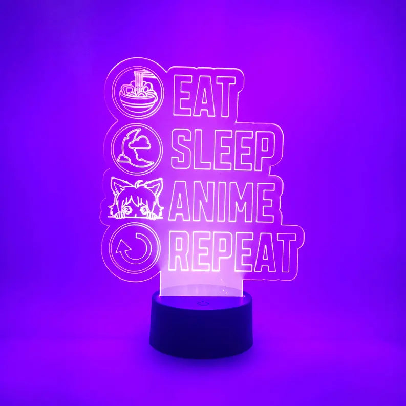 Eat, Sleep, Anime LED Accent Light The 308 Collective