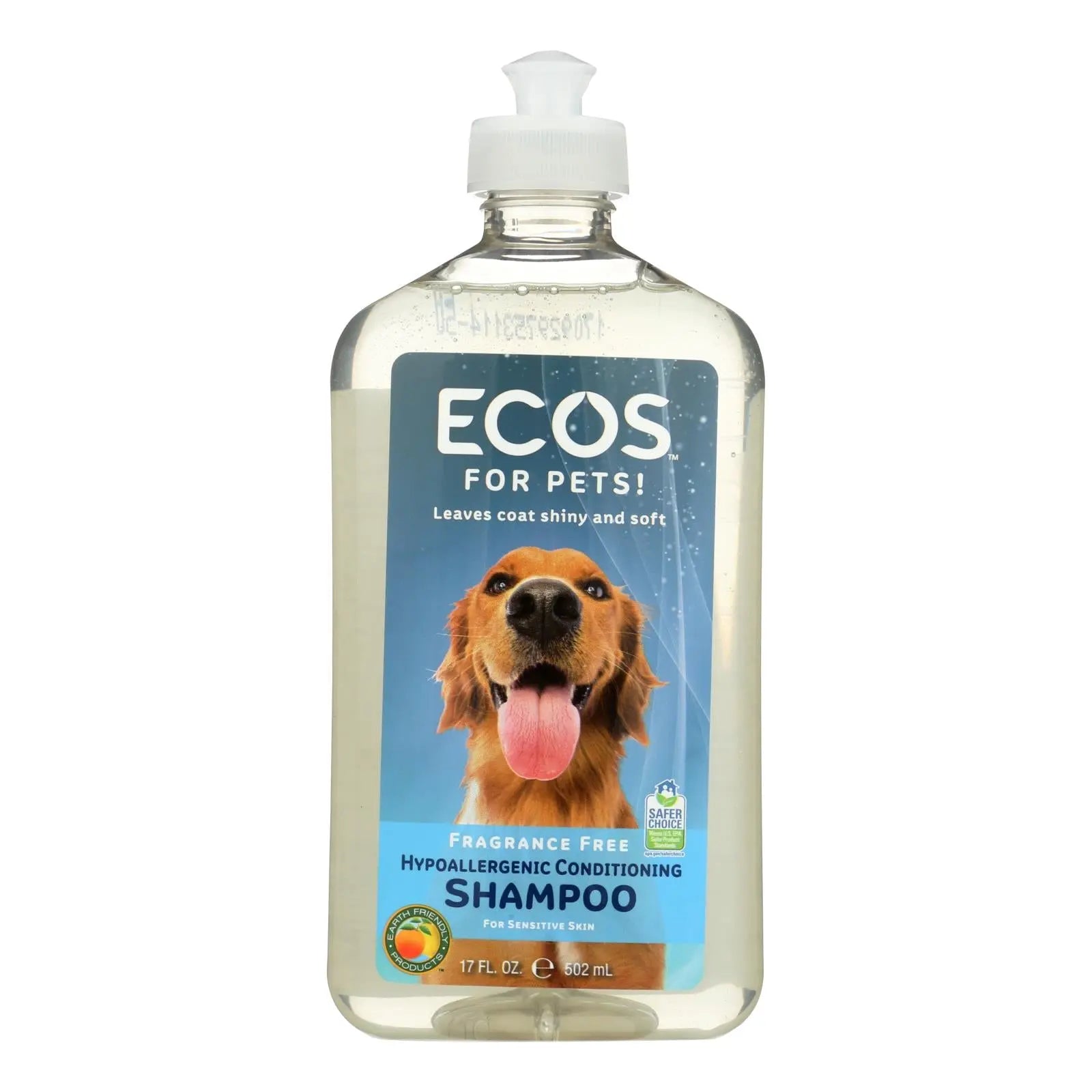 Ecos - Hypoallergenic Conditioning Pet Shampoo - Fragrance Free - 17 Fl Oz. Ecos