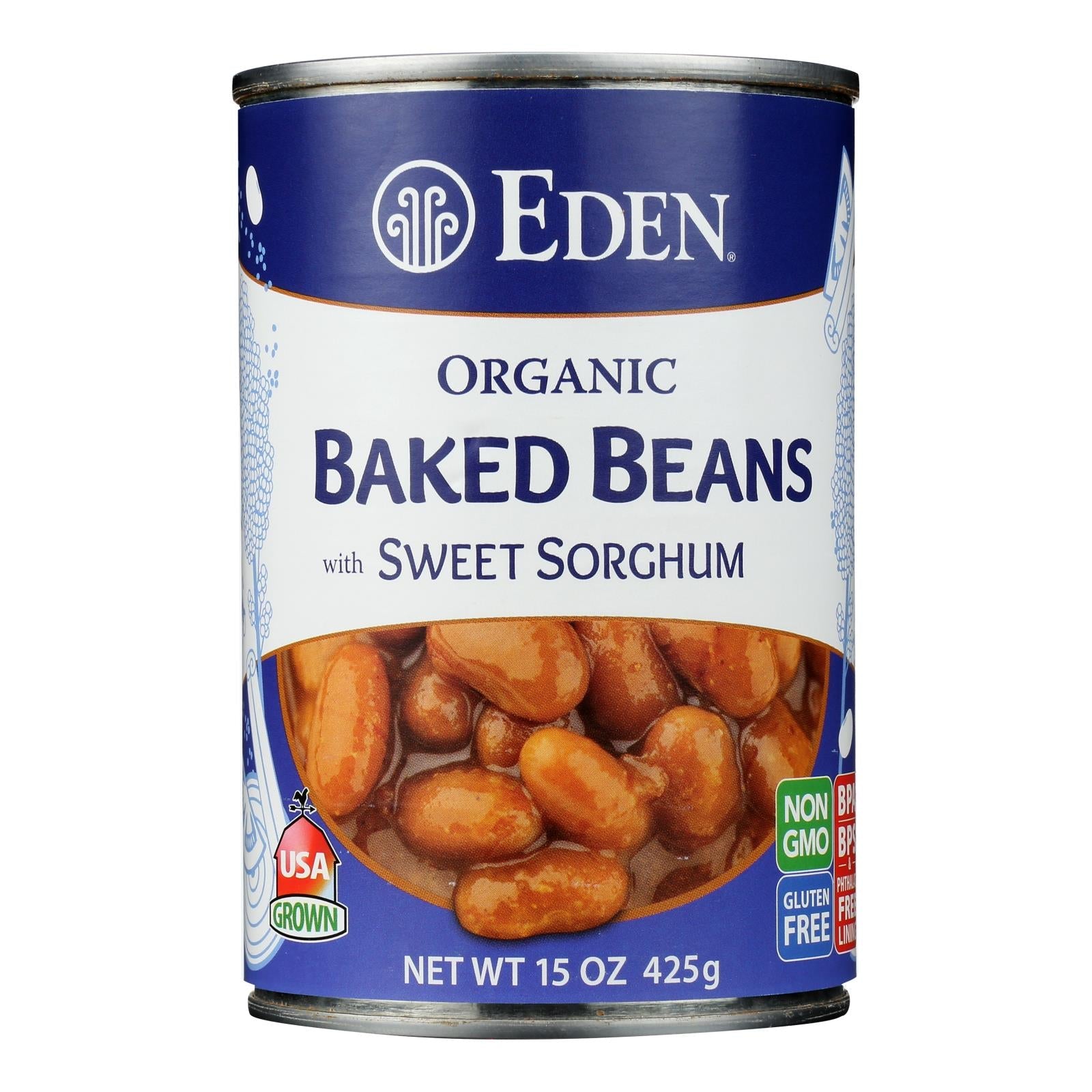 Eden Foods Baked Beans With Sorghum And Mustard Organic - Case Of 12 - 15 Oz. Eden Foods