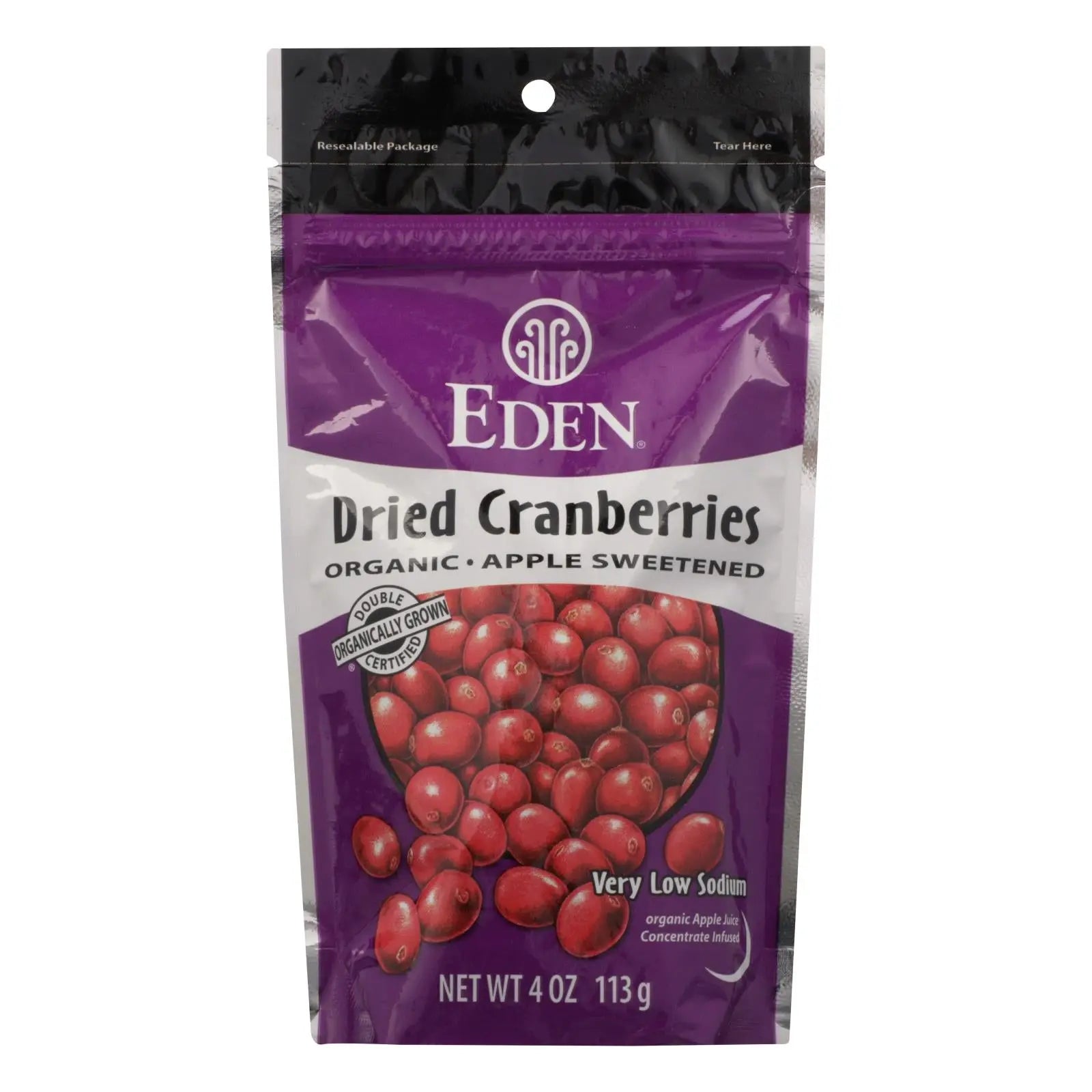 Eden Foods Eden Organic Dried Cranberries Apple Sweetened - Case Of 15 - 4 Oz Eden Foods