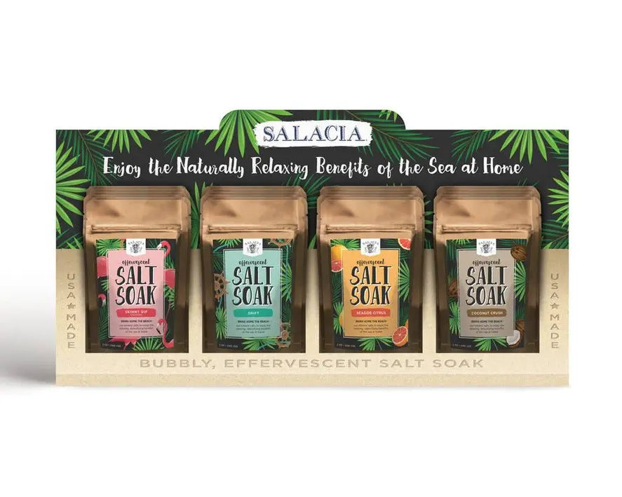 Effervescent Salt Soaks with Point of Purchase Display Salacia Salts