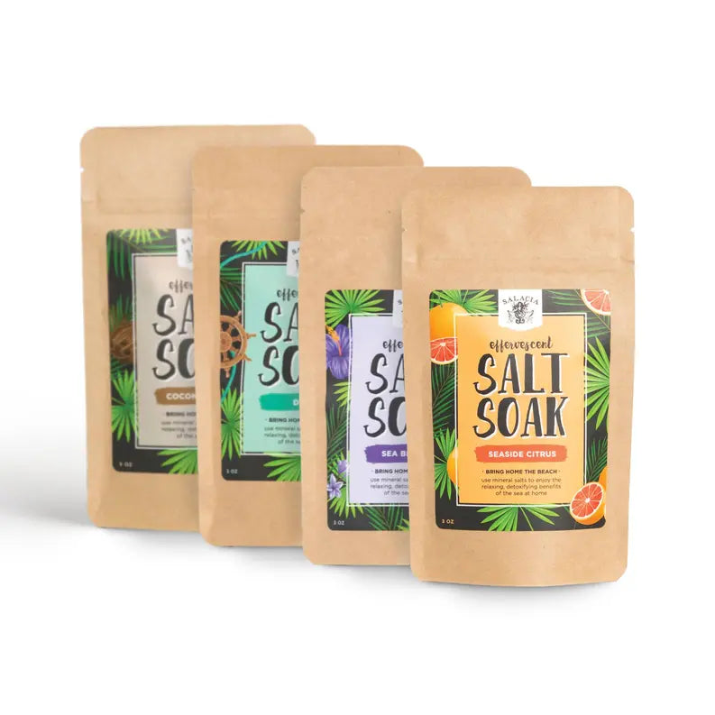 Effervescent Salt Soaks with Point of Purchase Display Salacia Salts