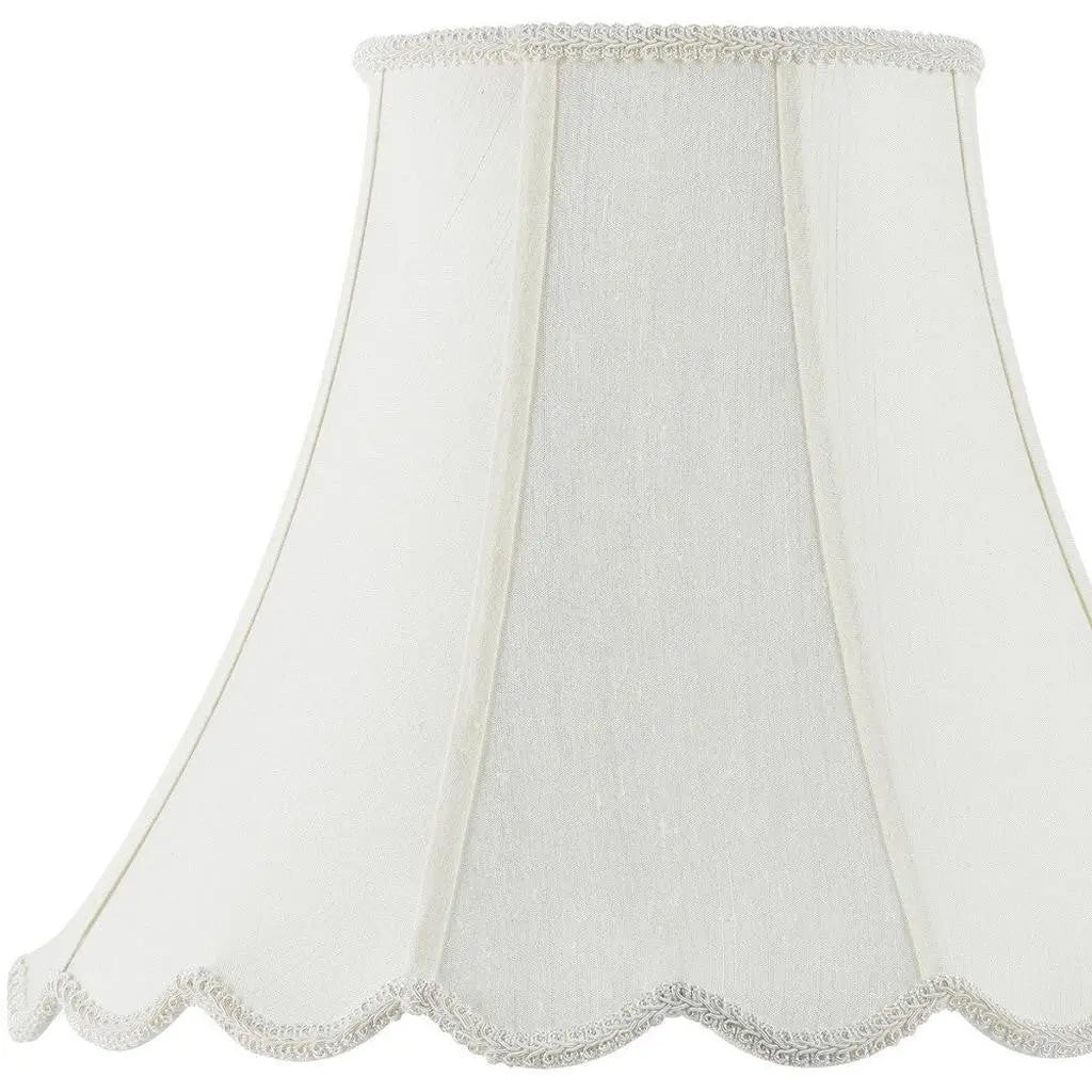 Eggshell Linen Piped Bell Lamp Shade Homeroots Lighting