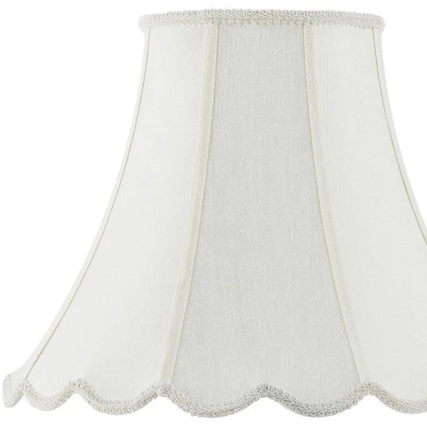 Eggshell Linen Piped Bell Lamp Shade Homeroots Lighting