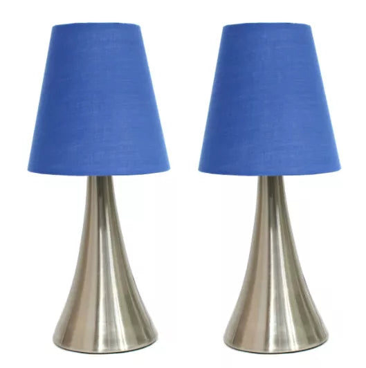 Elegant Designs Modern Leather Table Lamps with White Fabric Shades (Set of 2) All The Rages, Inc.