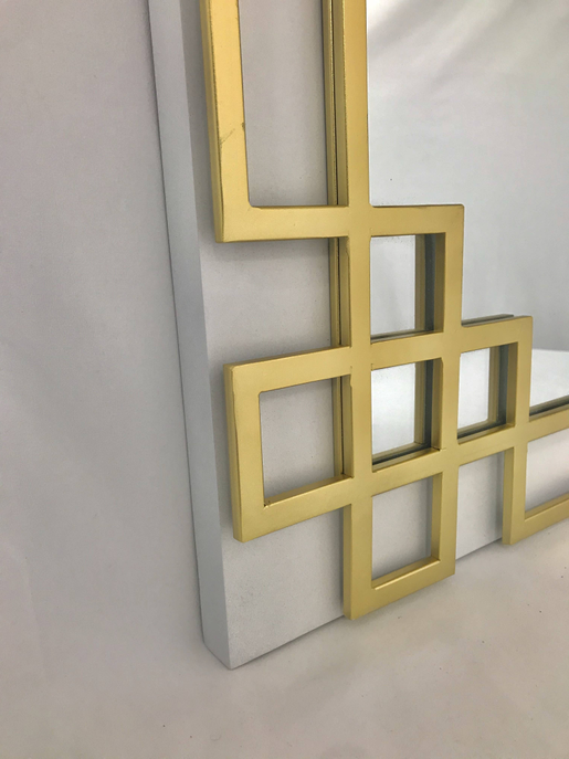 Elegant Frame with Gold Iron Overlay Wall Mirror SBC-LTD