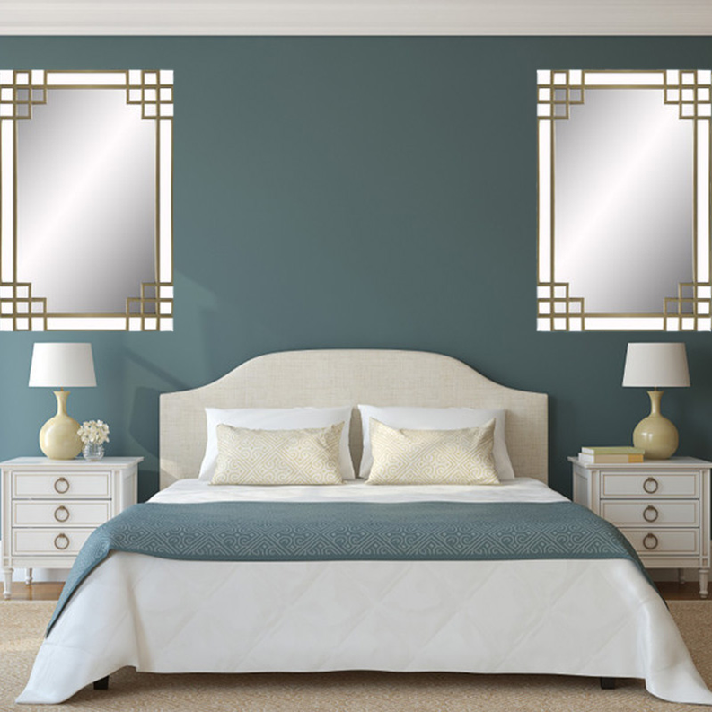 Elegant Frame with Gold Iron Overlay Wall Mirror SBC-LTD