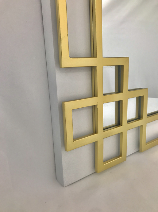 Elegant Frame with Gold Iron Overlay Wall Mirror SBC-LTD