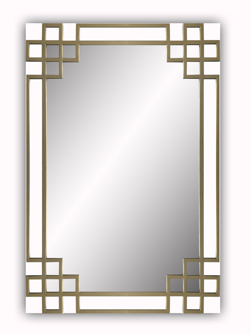 Elegant Frame with Gold Iron Overlay Wall Mirror SBC-LTD