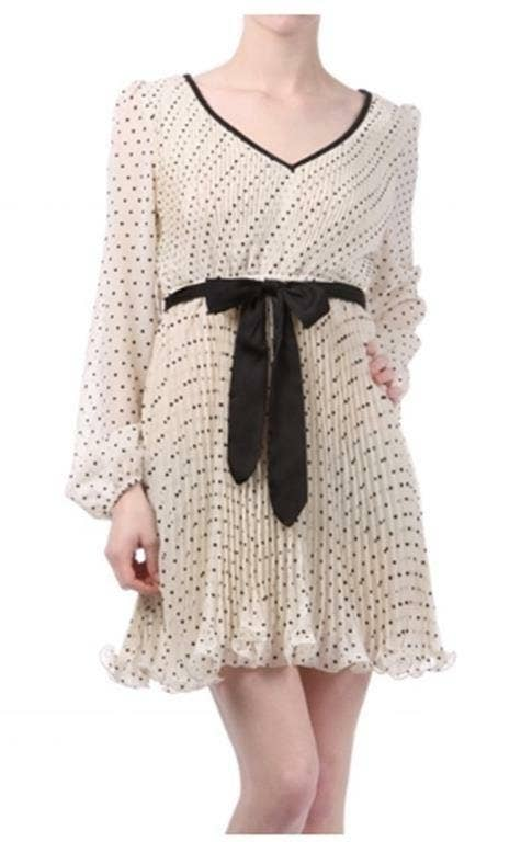 Elegant Sheer Polka Dot Dress SurelyMine