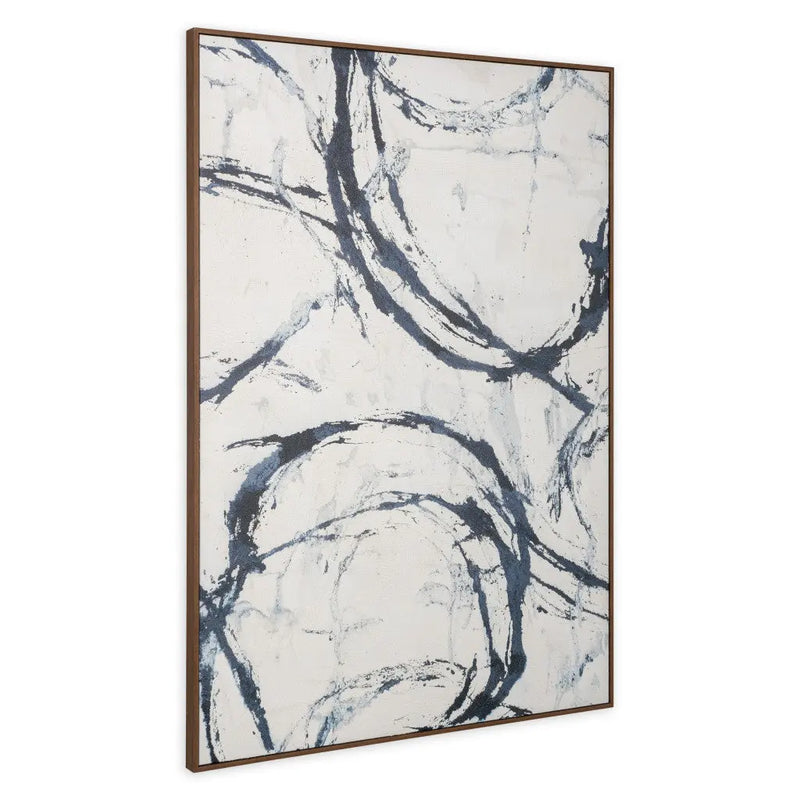 Elemental Rhythm Hand Painted Light Brown Floater Frame Wall Art Homeroots Home Decor